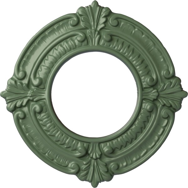 Ekena Millwork Benson Ceiling Medallion (Fits Canopies up to 4 1/8"), 9"OD x 4 1/8"ID x 5/8"P, Athenian Green CM09BNAGF - main